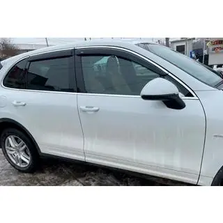 Deflectores de ventana con tira cromada (4 uds, HIC) Porsche Cayenne 2010-2017 foto 2