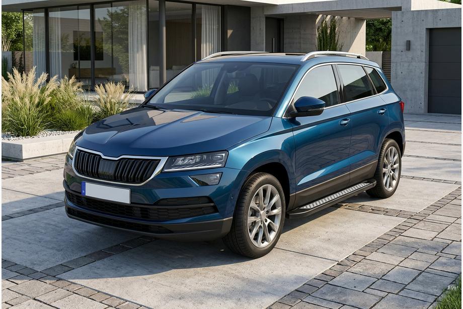 Skoda Karoq 2018- Estribos Laterales New Vision Black (2 uds., Aluminio) Image