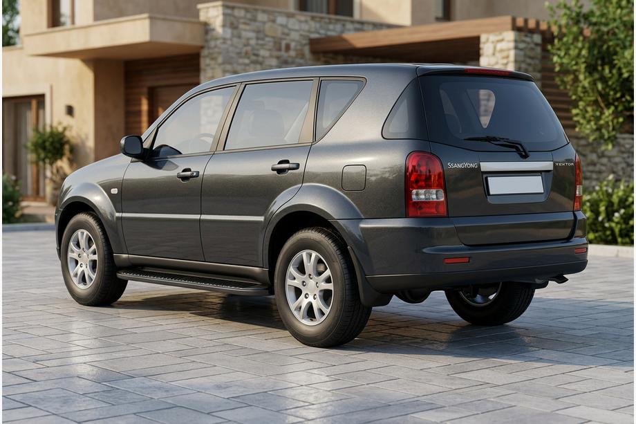 SsangYong Rexton I 2001-2017 Estribos Laterales Tayga Black (2 uds., Aluminio) Image