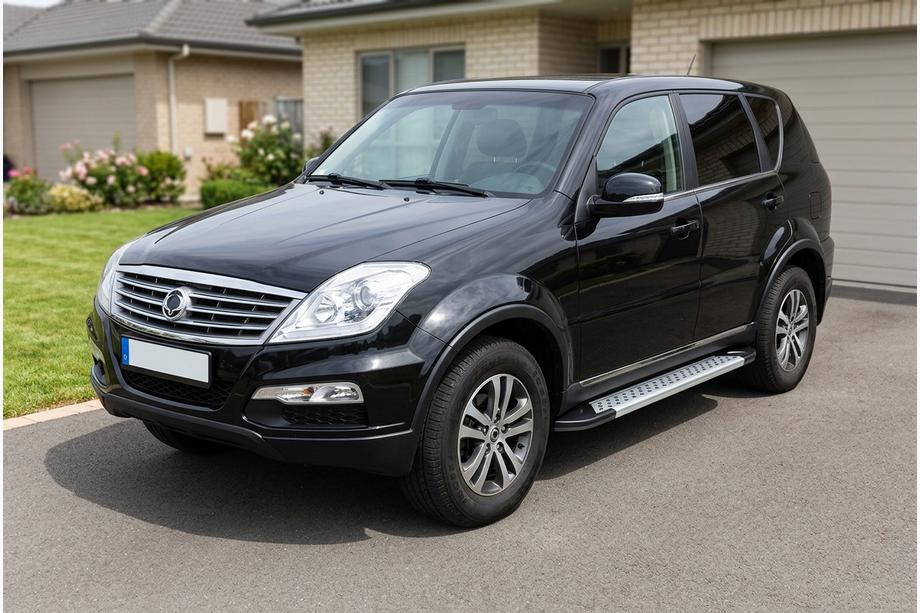 SsangYong Rexton I 2001-2017 Estribos Laterales Vision New Grey (2 uds., Aluminio) Image