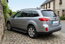 Subaru Outback 2009-2014 Estribos Laterales Tayga Black (2 uds., Aluminio) foto 1