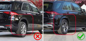 Mercedes GLE W167 2018- Guardabarros Premium (extensiones de aletas pintadas, modelo sin estribos, 4 uds) foto 4