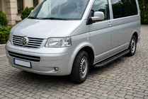 Volkswagen T5 Transporter 2003-2010 Estribos Laterales Tayga Black (2 uds., Aluminio) foto 1