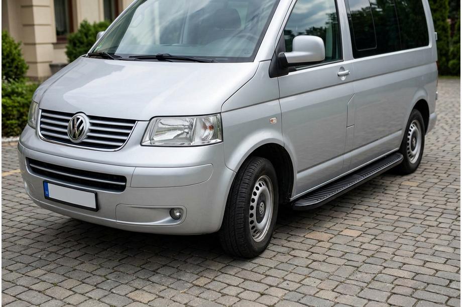 Volkswagen T5 Transporter 2003-2010 Estribos Laterales Tayga Black (2 uds., Aluminio) Image