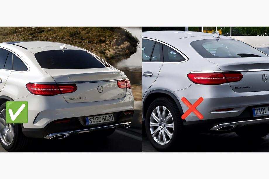 Mercedes GLE coupe C292 2015-2019 Guardabarros Premium sin faldones laterales (4 uds) Foto 6