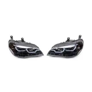 Faros delanteros con iluminación LED (2 uds, oscuros) BMW X5 E70 2007-2013 foto 3