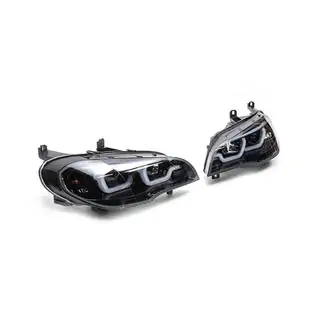 Faros delanteros con iluminación LED (2 uds, oscuros) BMW X5 E70 2007-2013 foto 4