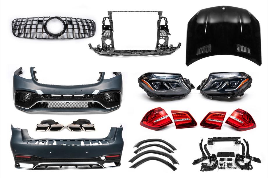 Mercedes GL/GLS class X166 2012-2019 Kit de restyling de GL a GLS63 AMG (V2, algunas piezas originales) Image