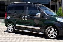 Fiat Fiorino/Qubo 2008-2024 Molduras de puerta acero inoxidable (4 uds) Carmos - Acero Inoxidable Turco foto 7