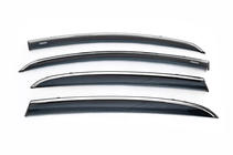 Opel Corsa D 2007-2014 Deflectores de ventana con moldura cromada (4 uds, Niken) foto 2
