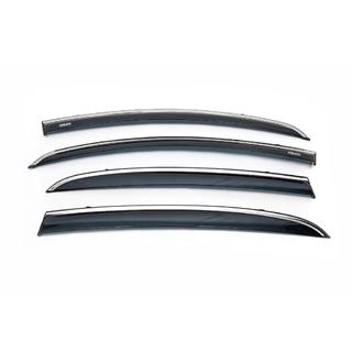 Deflectores de ventana con moldura cromada (4 uds, Niken) Opel Corsa D 2007-2014 foto 2