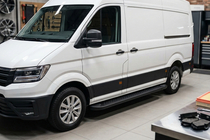 Volkswagen Crafter 2016- Estribos Laterales Allmond Black (2 uds., Aluminio) Largo/ExtraLargo foto 1