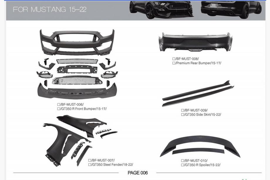 Ford Mustang 2015-2023 Kit de Carrocería Completo Foto 6