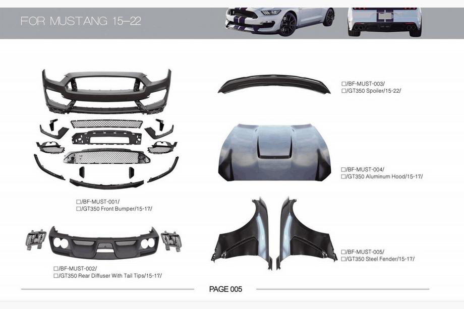 Ford Mustang 2015-2023 Kit de Carrocería Completo Foto 7