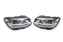 Volkswagen T6 2015-2024 Faros delanteros con luces diurnas LED 2015-2019 (Plata, 2 uds) foto 2