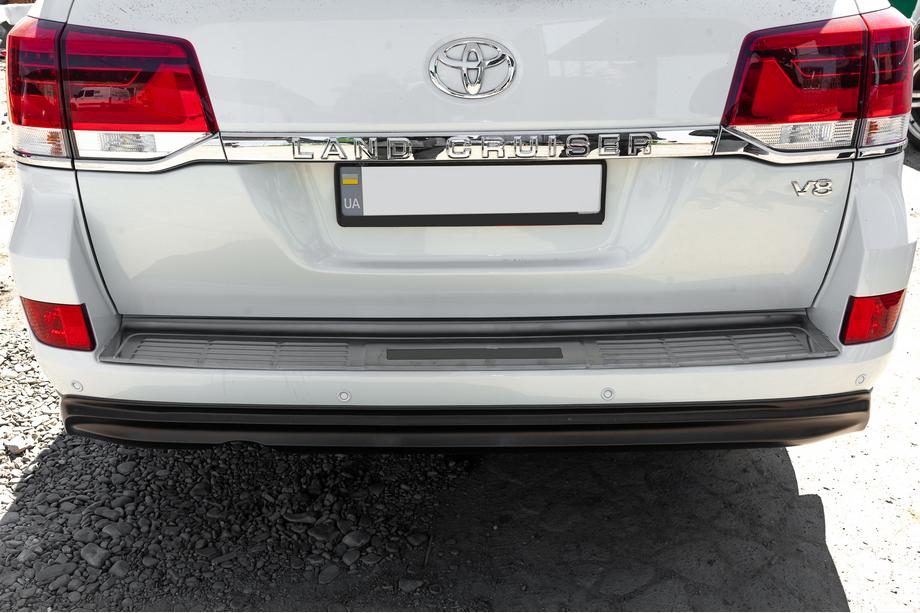 Toyota Land Cruiser 200 2007-2021 Protector de parachoques trasero 2016-2021 acero inoxidable Foto 3