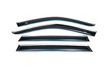 BMW X5 E70 2007-2013 Deflectores de ventana con moldura cromada (4 uds, HIC) foto 1