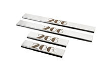 Peugeot 206 1998-2024 Protecciones de umbral Carmos (4 uds, acero inoxidable) foto 1