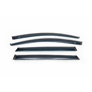 Deflectores de ventana con moldura cromada SW (4 uds, HIC) Skoda Superb 2009-2015 foto 4