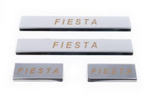 Ford Fiesta 2002-2008 Protector de umbral de puerta de acero inoxidable Carmos V1 (4 uds) foto 2