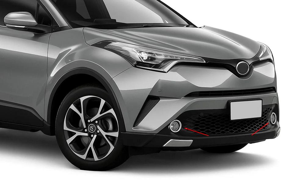 Toyota C-HR 2016-2023 Cubiertas para faros antiniebla (2 uds, acero inoxidable) Image