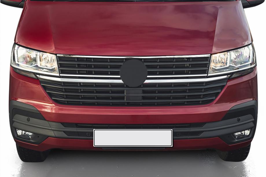 Volkswagen T6 2015-2024 Moldura superior de parrilla 2019+ (1 ud, acero inoxidable) Image