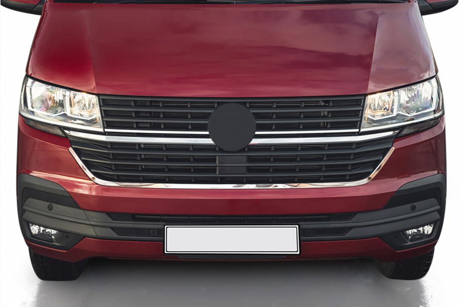 Volkswagen T6 2015-2024 Moldura Cromada Smile para Parrilla Frontal 2019+ (1 ud, Acero Inoxidable) Image