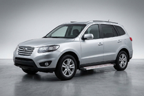 Hyundai Santa Fe 2 2006-2012 Estribos Laterales Maya Rojo-Gris (2 uds., Aluminio) foto 1