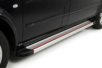 Mercedes Vito/V-class W447 2014- Estribos Laterales Maya Rojo-Gris (2 uds., Aluminio) Larga (ExtraLong) foto 1