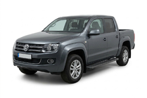 Volkswagen Amarok 2010-2022 Estribos Laterales Maya V1 Negro (2 uds., Aluminio) foto 1