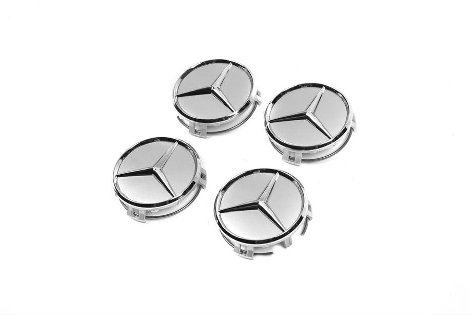 Mercedes-Benz Tapacubos centrales 70/75 mm con anillo (4 uds, gris) Foto 4