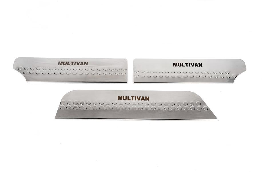 Volkswagen T4 Caravelle/Multivan 1990–2003 Placas de umbral interior tipo-4 (acero inoxidable) 3 piezas, Caravella Foto 4