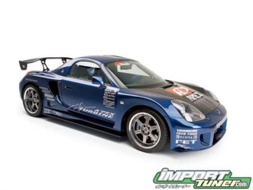 Toyota tuning en el ejemplo de Toyota MR-S de Apexi USA