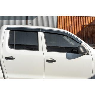 Deflectores de ventana con moldura cromada (4 uds, Niken)