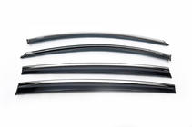 Renault Megane III 2009-2016 Deflectores de Ventana con Moldura Cromada HB (4 uds, Niken) foto 2