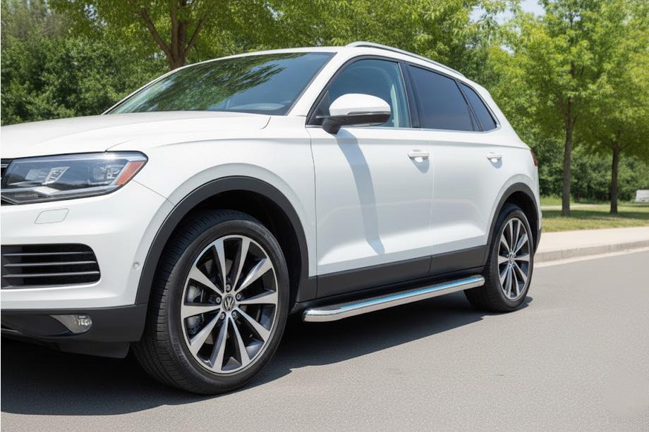 Acura MDX 2013-2020 Estribos Laterales Maydos V2 (2 uds., Aluminio y Acero Inoxidable) Image
