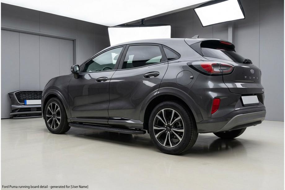 Ford Puma 2019- Estribos Laterales Tayga Black (2 uds., Aluminio) Image