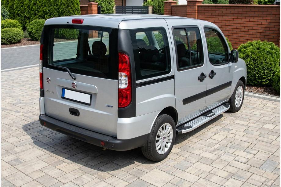 Fiat Doblo I 2005-2010 Estribos Laterales Mevsim Grey (2 uds., Aluminio) Image