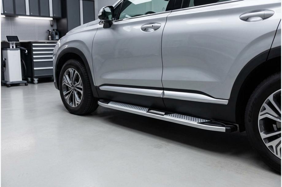 Hyundai Santa Fe 4 2018-2023 Estribos Laterales Mevsim Grey (2 uds., Aluminio) Foto 1