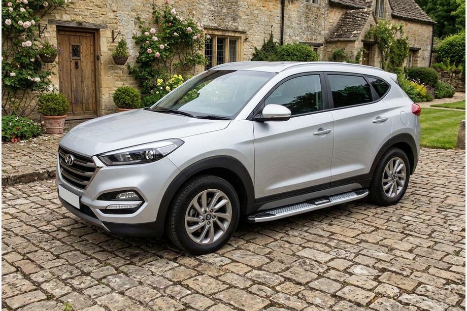 Hyundai Tucson TL 2016-2021 Estribos Laterales Mevsim Grey (2 uds., Aluminio) Foto 1