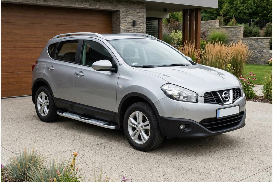 Nissan Qashqai 2010-2014 Estribos Laterales Mevsim Grey (2 uds., Aluminio) Batalla Larga Foto 1