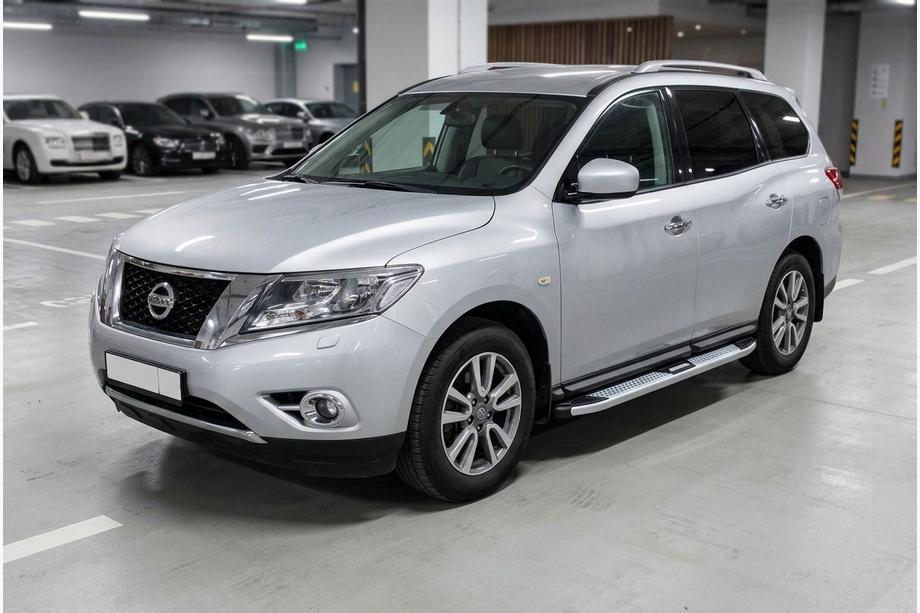 Nissan Pathfinder R52 2012-2021 Estribos Laterales Mevsim Grey (2 uds., Aluminio) Foto 1