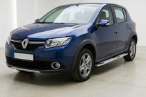 Renault Sandero 2013-2022 Estribos Laterales Mevsim Grey (2 uds., Aluminio) foto 1