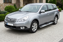 Subaru Outback 2009-2014 Estribos Laterales Mevsim Grey (2 uds., Aluminio) foto 1