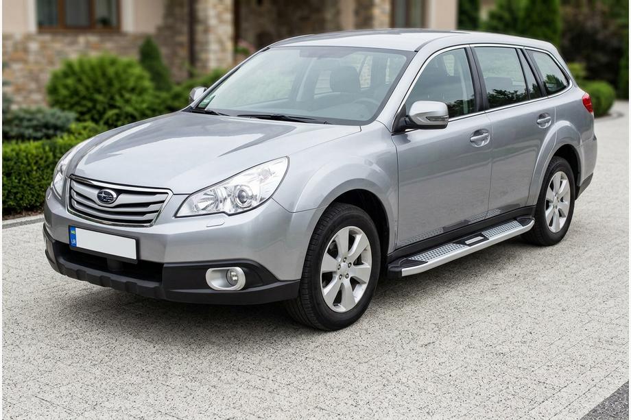 Subaru Outback 2009-2014 Estribos Laterales Mevsim Grey (2 uds., Aluminio) Image