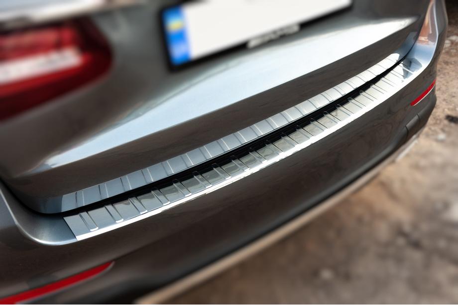 Mercedes GLC X253 2015-2022 Protector de parachoques trasero Carmos (2015-2019, acero inoxidable) Foto 1