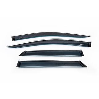Deflectores de ventana con moldura cromada LONG (4 uds, HIC) Lexus RX 2016-2022 foto 4