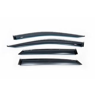 Deflectores de ventana con moldura cromada Short (4 uds, HIC) Lexus RX 2016-2022 foto 3