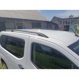 Barras de techo OmsaLine Solid (2 uds, negras) Peugeot Partner/Rifter 2019- foto 1