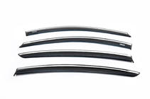 Renault Fluence 2009-2016 Deflectores de ventana con cromo (4 uds, Niken Chrome) foto 2